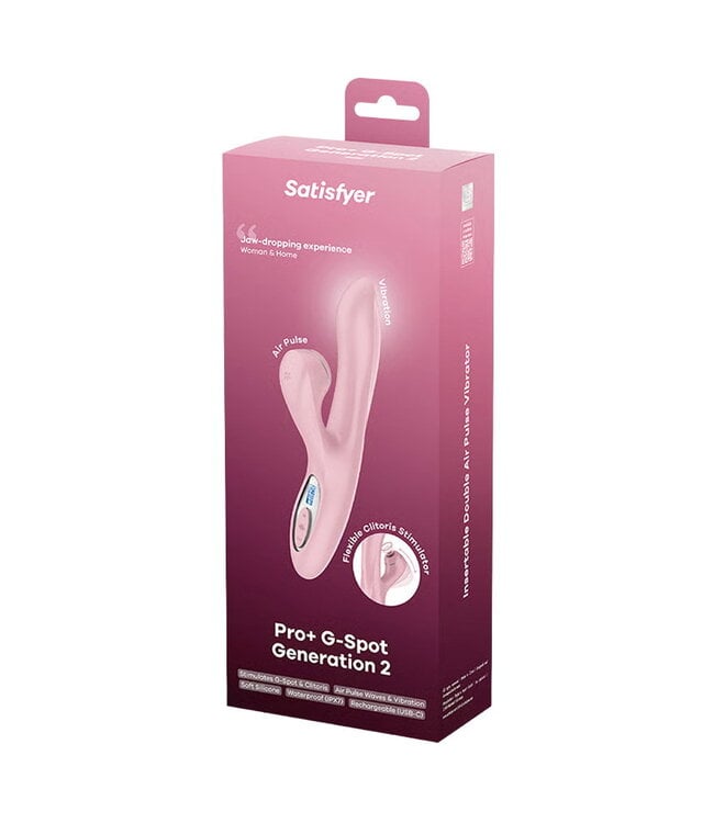 Rimba Satisfyer - Pro+ G-Spot Generation 2 - Rabbit-vibrator met luchtpulsen - Roze