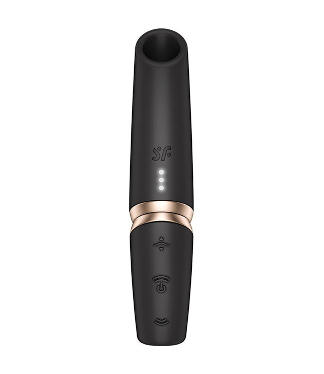Rimba Satisfyer - Perfect Kiss - 3D Luchtpuls Lippenstift Vibrator - Zwart