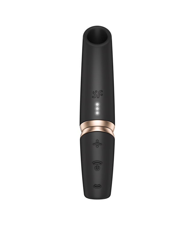 Rimba Satisfyer - Perfect Kiss - 3D Luchtpuls Lippenstift Vibrator - Zwart