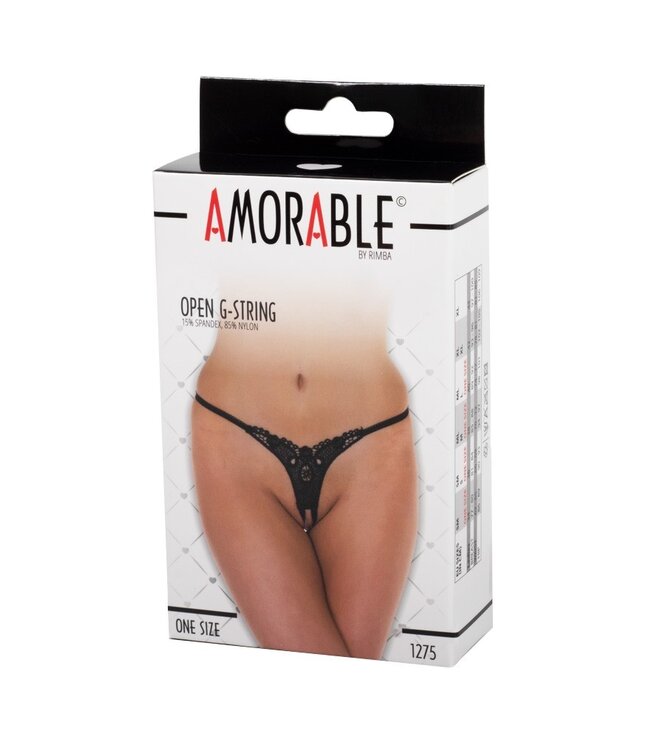 Rimba Amorable by Rimba - Open String - One Size - Zwart