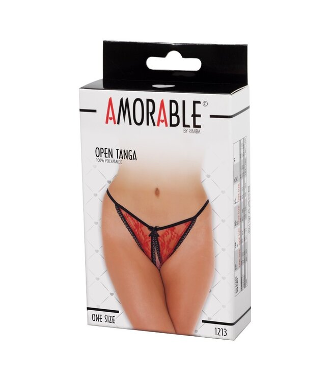 Rimba Amorable by Rimba - Open Tanga - One Size - Rood