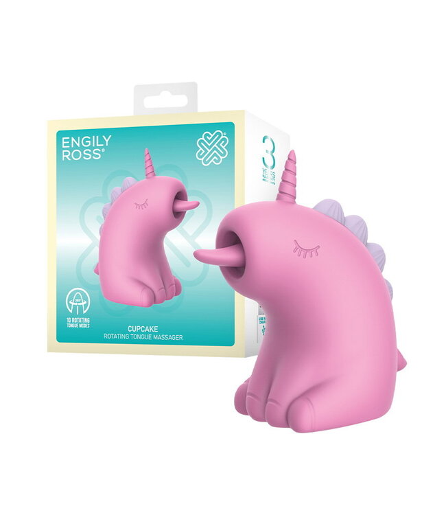 Rimba ER - Cupcake Unicorn - 360° Roterende Tong Massage - Roze