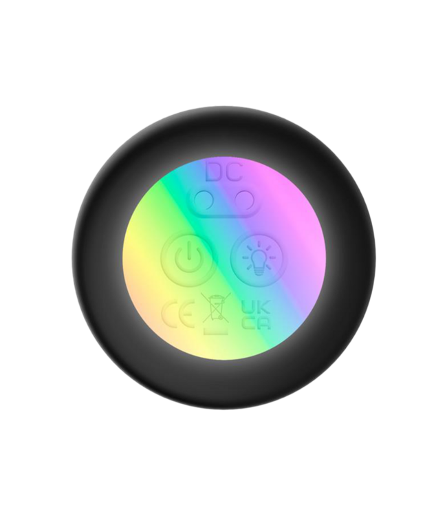 Rimba IY - Krax - Buttplug met vibratie, stootbeweging, LED-licht en afstandsbediening - Zwart