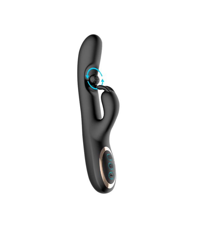 Rimba IY - Patty - Rabbit Vibrator met roterende bal - Zwart