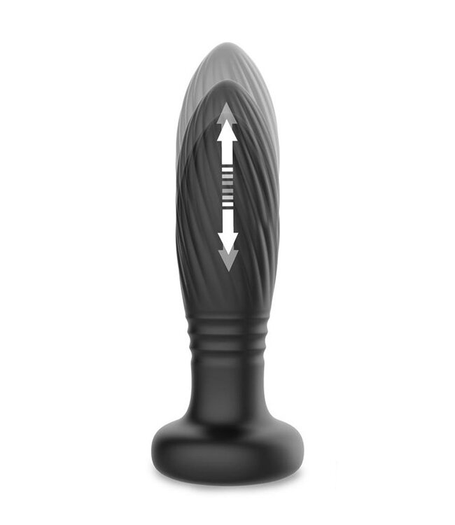 Rimba IY - Tainy - Stuwende anale plug met ledverlichting en afstandsbediening - Zwart
