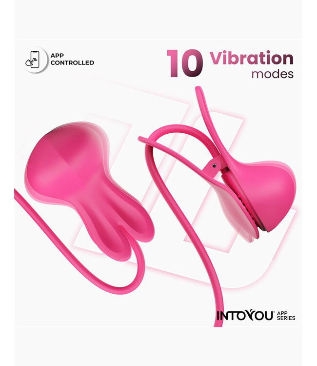 Rimba IY - Tickly - Tepelklemmen met ketting (met app-bediening) - Roze