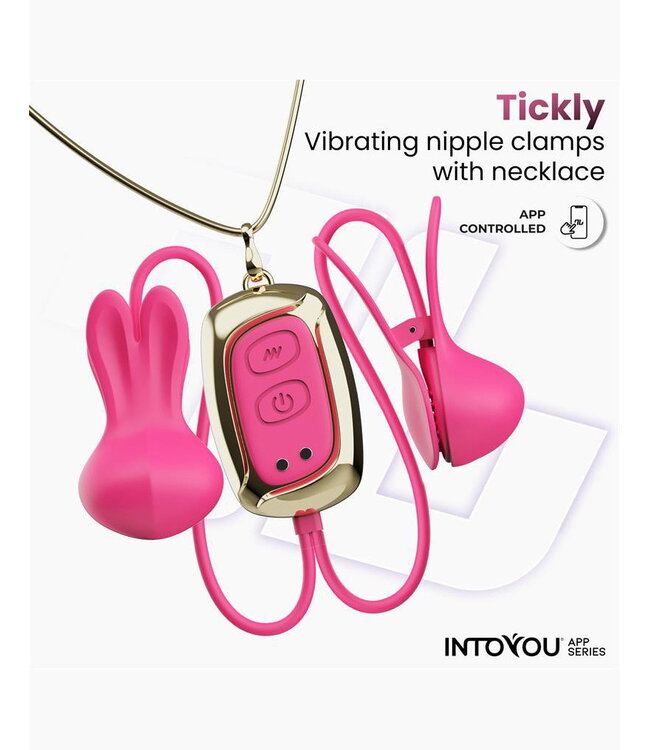Rimba IY - Tickly - Tepelklemmen met ketting (met app-bediening) - Roze