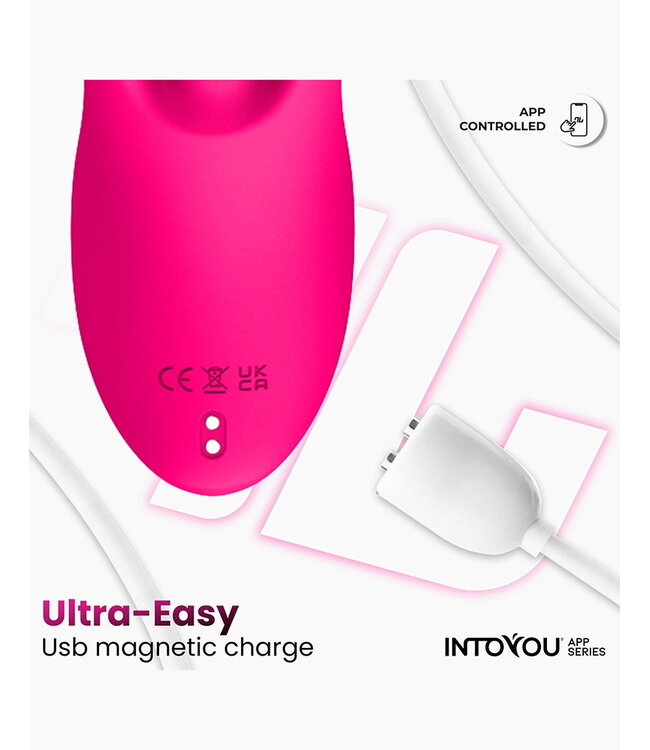 Rimba IY - Derek - Vibrator met vingerbeweging, 3 motoren, App-bediening - Roze