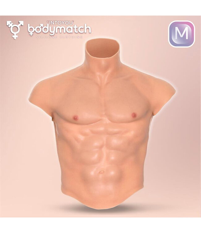 Rimba BODYMATCH - Boomax - Hyperrealistisch siliconen spierpak - Maat M - Huidskleur