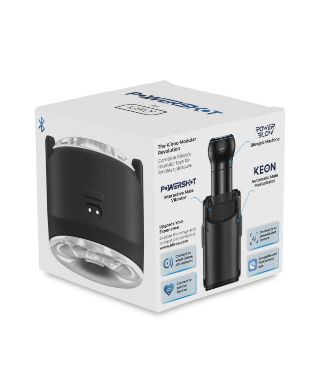 Rimba KIIROO - Powershot - Interactieve vibrator voor mannen - Zwart