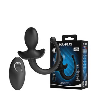 Rimba Mr. Play - Super Power - Buttplug met afstandsbediening - Zwart