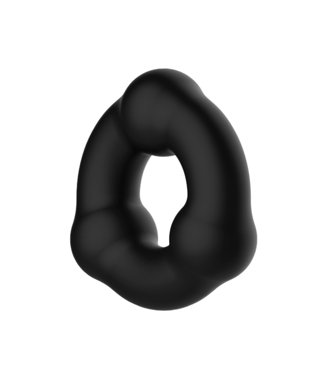Rimba Crazy Bull - Super Soft Siliconen Ring - Model 7 - Zwart