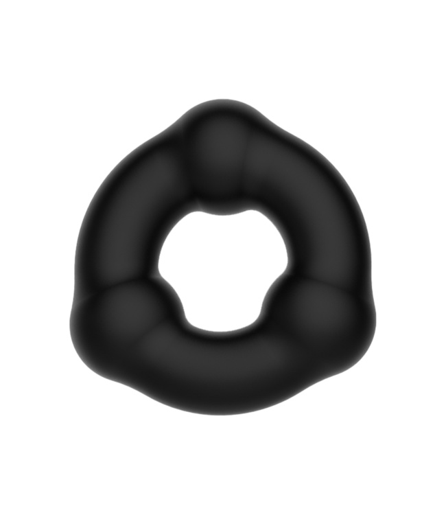 Rimba Crazy Bull - Super Soft Siliconen Ring - Model 7 - Zwart