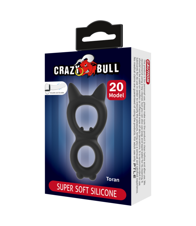 Rimba Crazy Bull - Toran - Cock Ring - Model 20 - Zwart