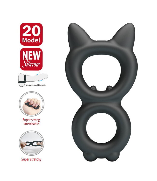 Rimba Crazy Bull - Toran - Cock Ring - Model 20 - Zwart