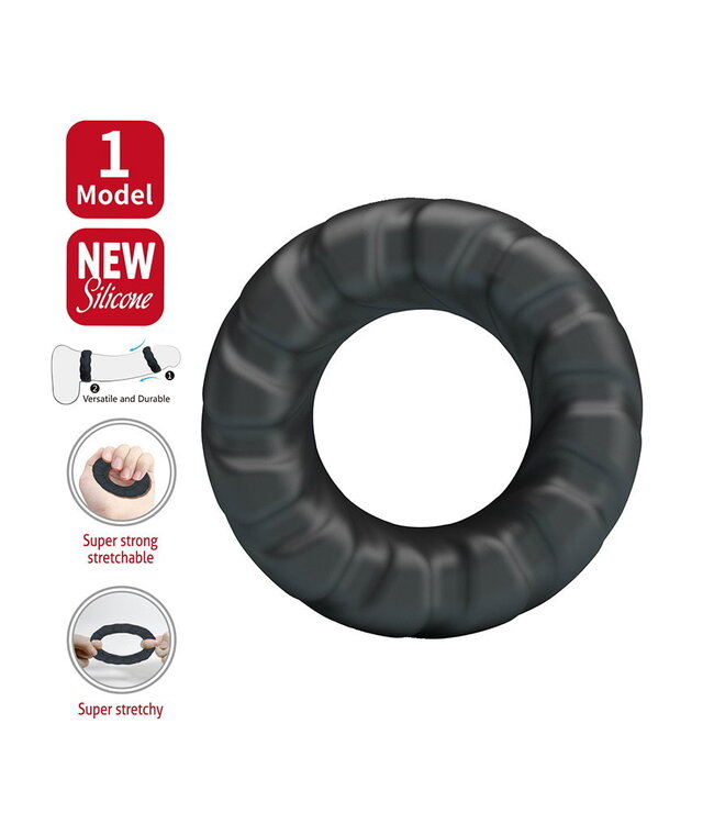Rimba Crazy Bull - Jeriko - Cock Ring - Model 1 - Zwart