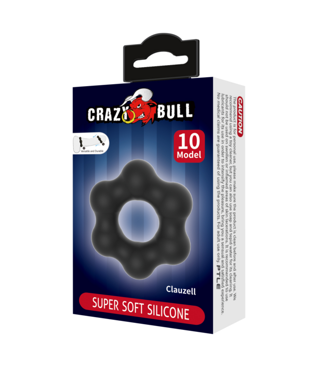 Rimba Crazy Bull - Clauzell - Cock Ring - Model 10 - Zwart