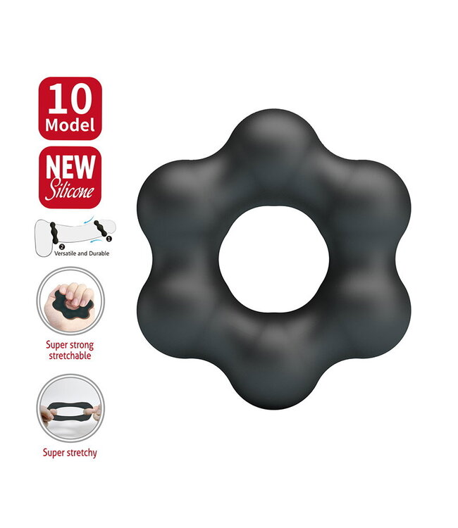 Rimba Crazy Bull - Clauzell - Cock Ring - Model 10 - Zwart