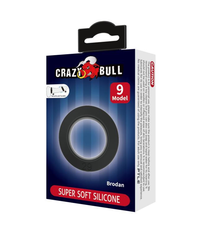 Rimba Crazy Bull - Brodan - Cock Ring - Model 9 - Zwart