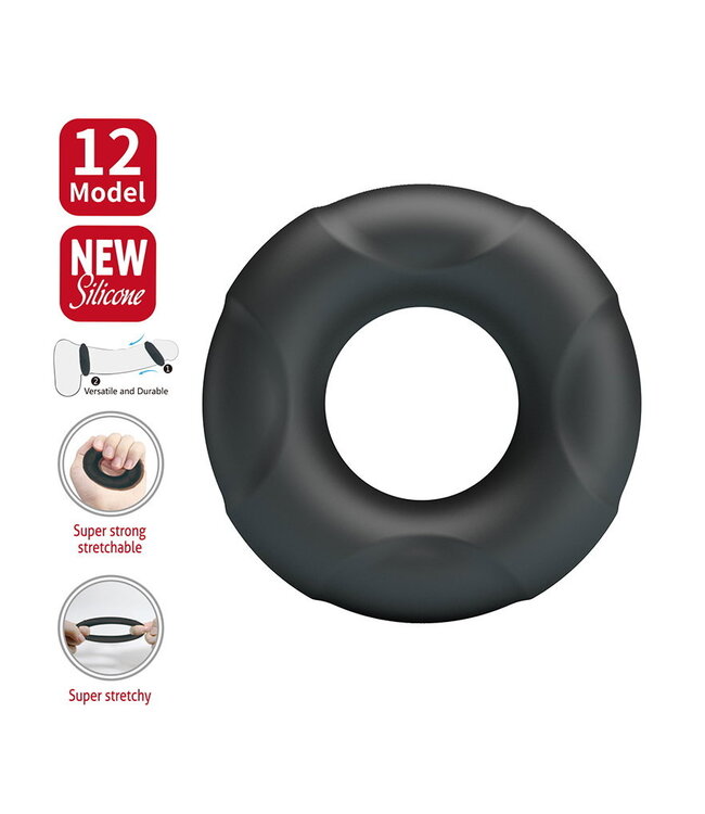 Rimba Crazy Bull - Arvell - Cock Ring - Model 12 - Zwart
