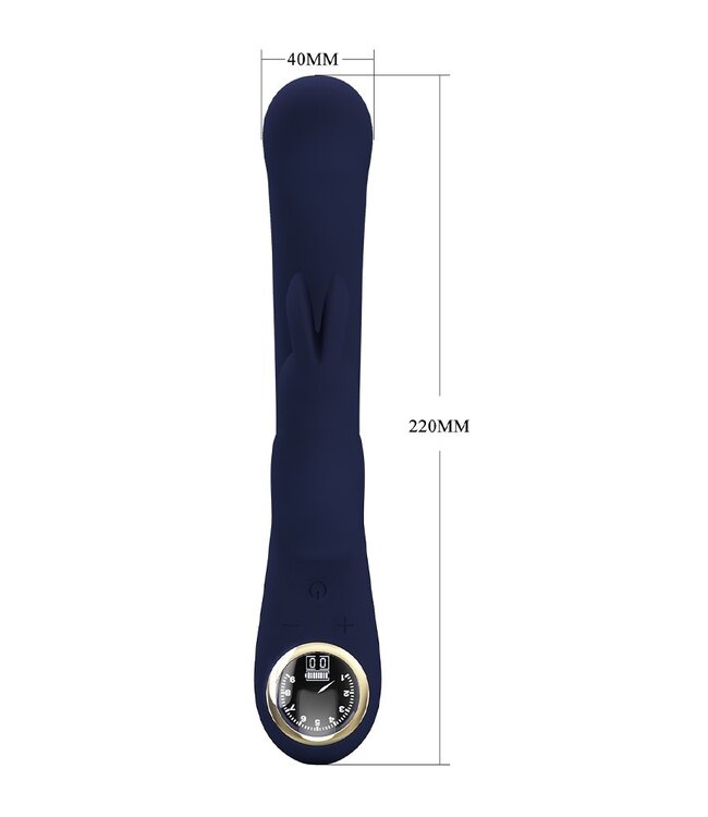 Rimba Pretty Love - Lamar - Rabbit Vibrator met Digitaal LED Display - Donkerblauw