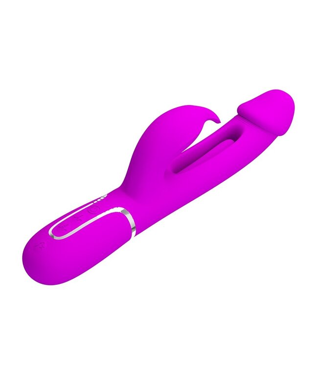 Rimba Pretty Love - Kampas - Rabbit Vibrator 3 in 1- Paars