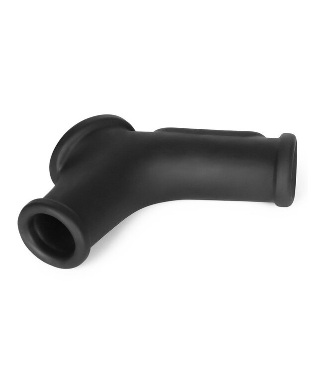 Rimba LoveToy - Silk Knights Ring - Vibrerende Penis en Scrotum Sleeve (Ø 2,8 cm) - Zwart
