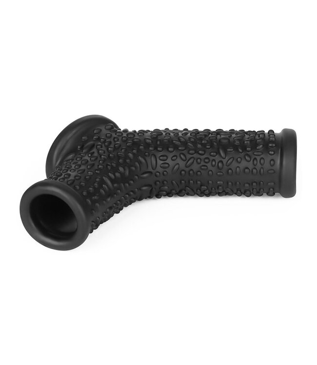 Rimba LoveToy - Drip Knights Ring - Vibrerende Penis en Scrotum Sleeve (Ø 2,8 cm) - Zwart