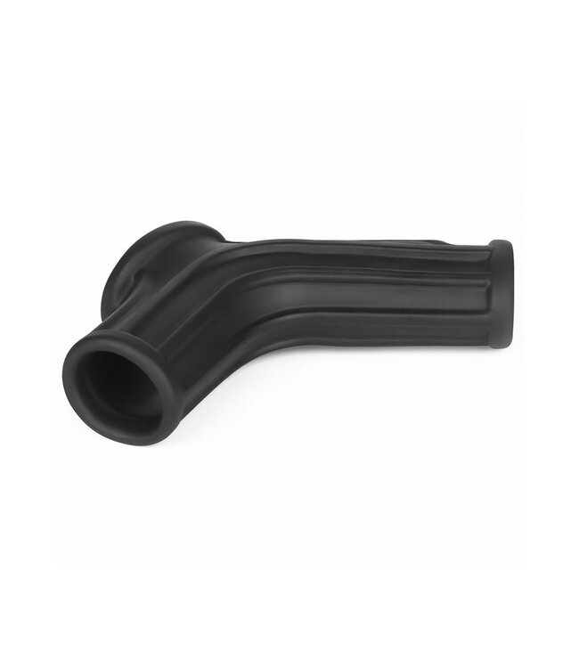 Rimba LoveToy - Ridge Knights Ring - Vibrerende Penis en Scrotum Sleeve (Ø 2,8 cm) - Zwart