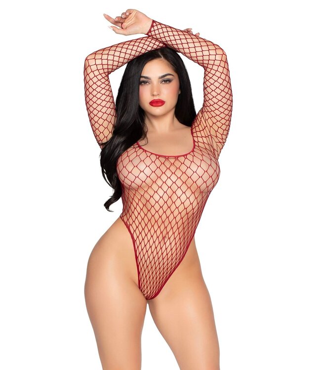 High-Cut Industrial Net Bodysuit