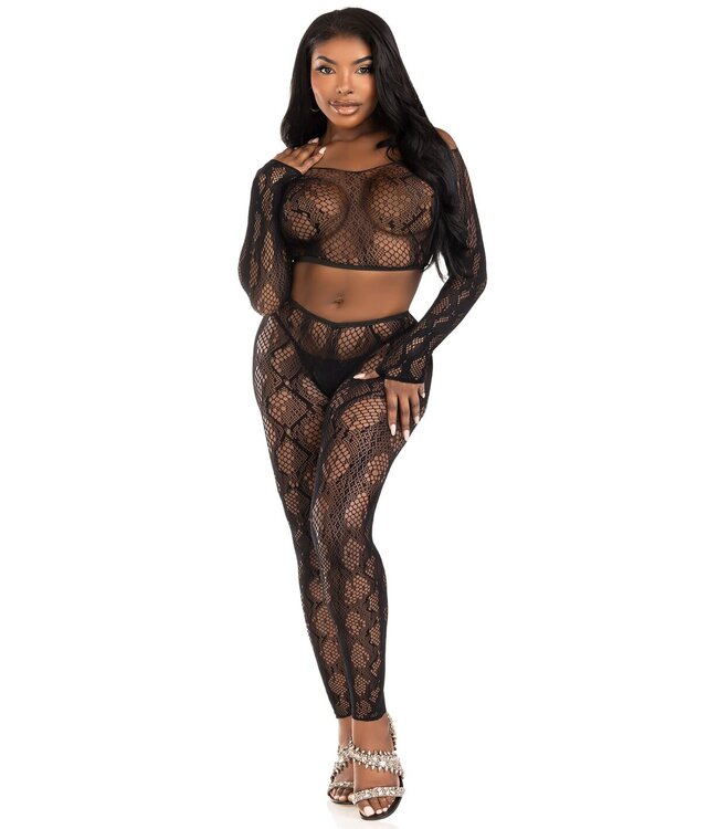 Python Crop Top & Footless Tights