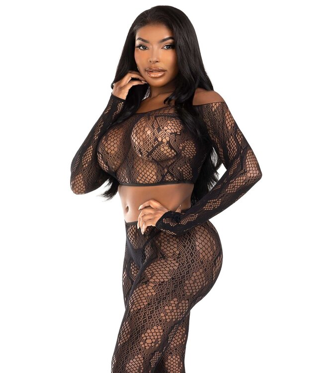 Python Crop Top & Footless Tights