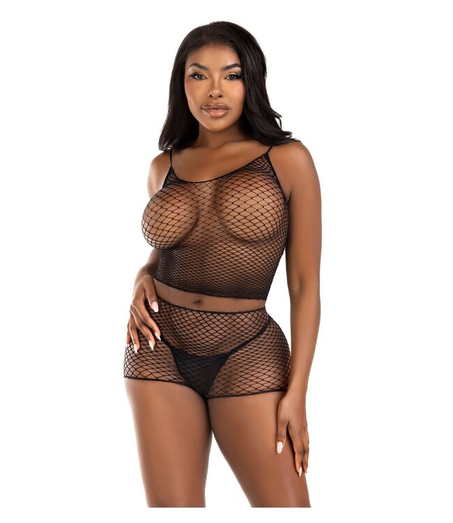 Twist Net Tank Top and Boyshorts