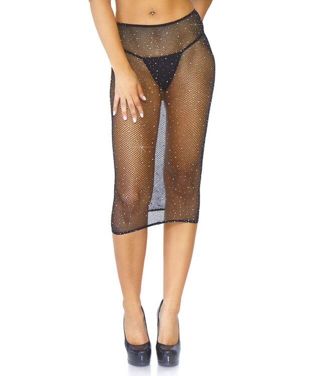 Rhinestone Fishnet Convertible Dress