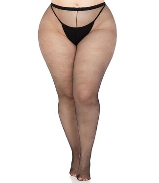 Plus Elastane Micro Net Tights