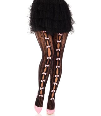 Sweetheart Striped Net Pantyhose