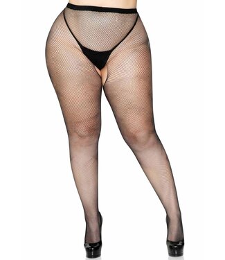 Plus Crotchless Fishnet Pantyhose