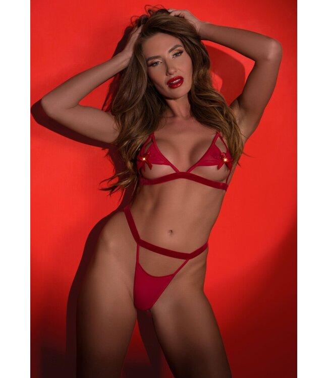 Peek-a-Boo Bow Bra & Panty Set