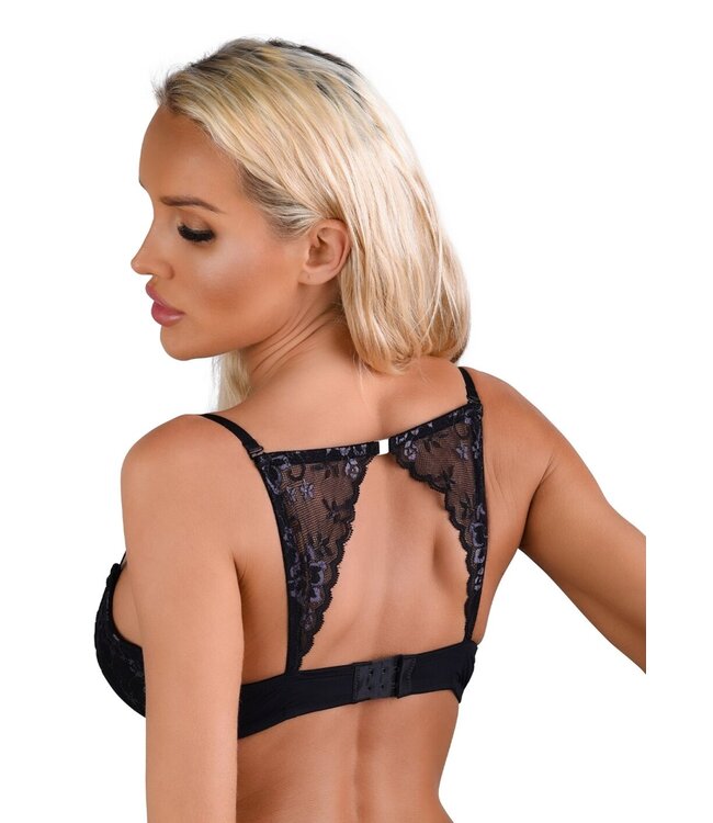 Push-up bra w/ lace racerback