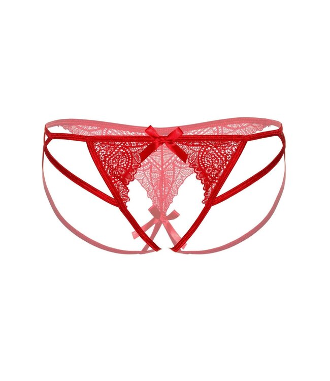 Naomi strappy crotchless tanga