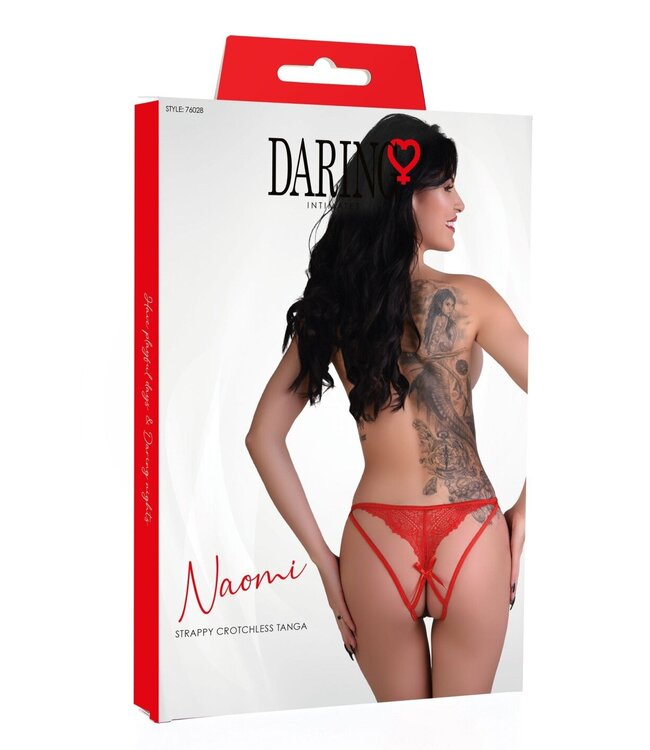 Naomi strappy crotchless tanga