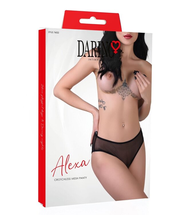 Alexa crotchless mesh panty