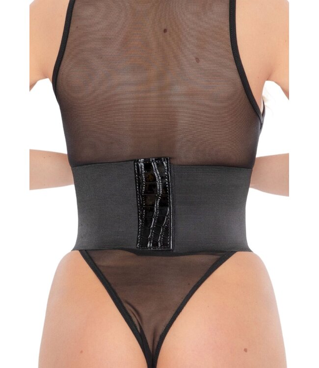 Croco Front Waist Cincher