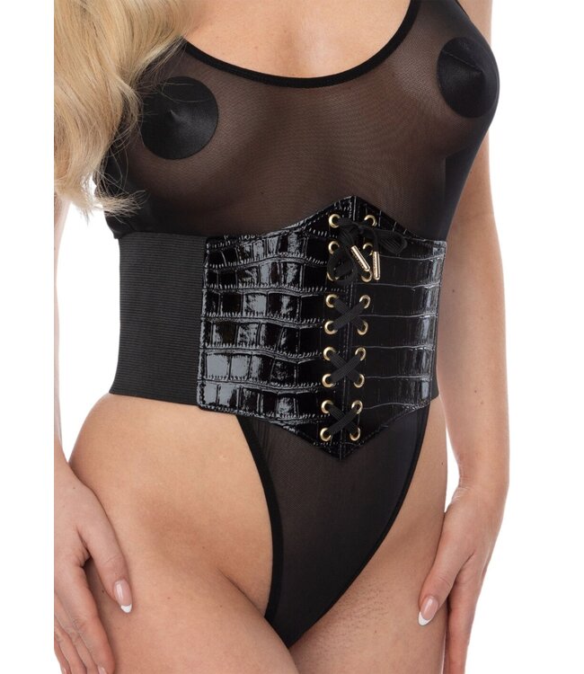 Croco Front Waist Cincher