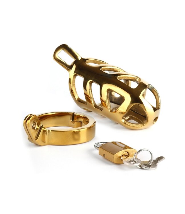 Brutal Chastity Cage Gold