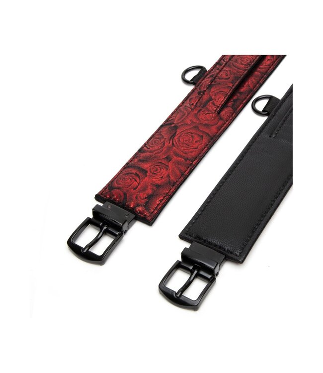 Reverse PU Leather Ankle Cuffs