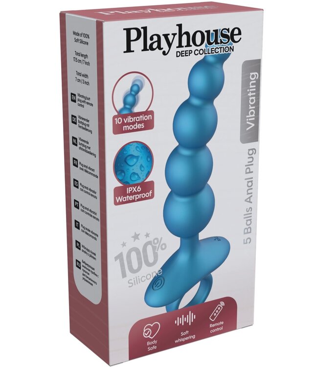 5 Balls Anal Plug Vibrating + Remote