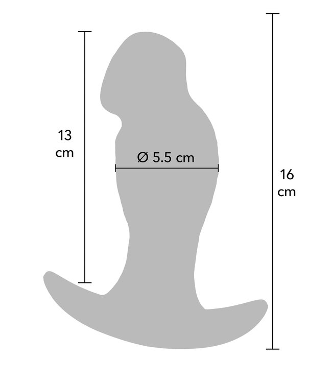 Realistic Buttplug Liquid Silicone 16 cm