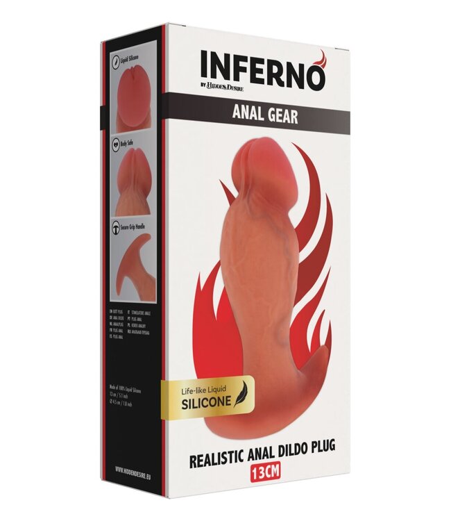 Realistic Buttplug Liquid Silicone 13 cm