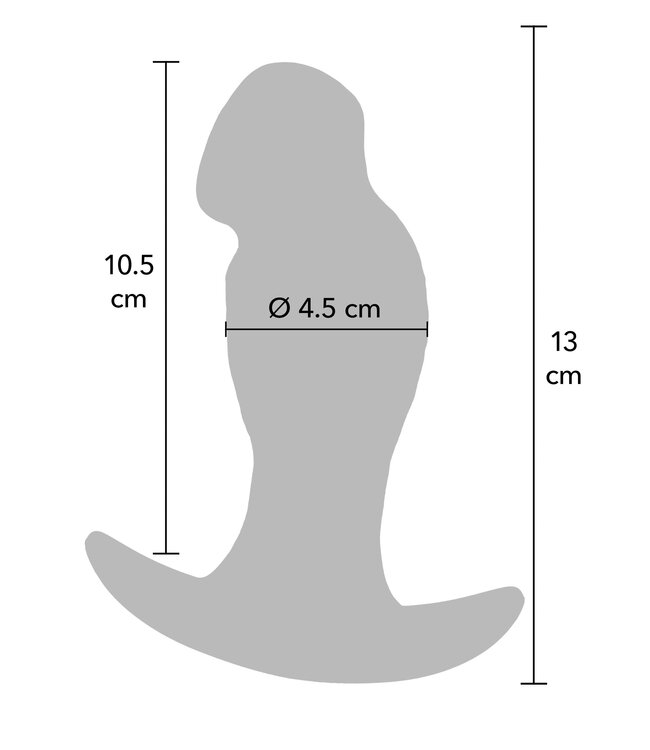 Realistic Buttplug Liquid Silicone 13 cm
